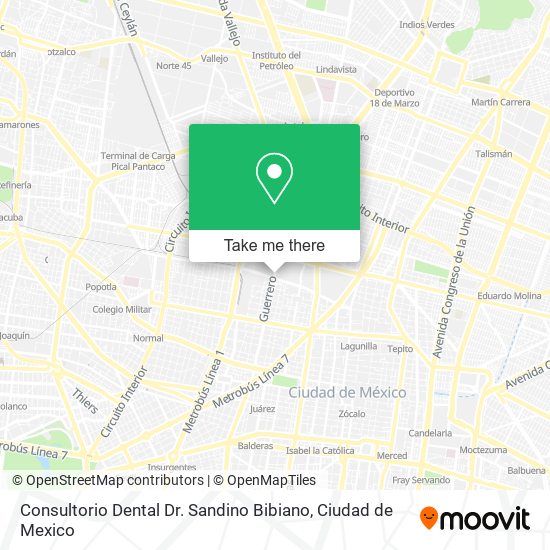 Mapa de Consultorio Dental Dr. Sandino Bibiano