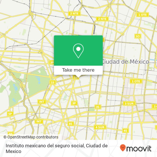 Mapa de Instituto mexicano del seguro social