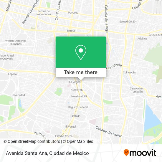 Avenida Santa Ana map