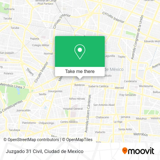 Juzgado 31 Civil map