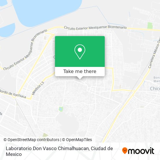 Mapa de Laboratorio Don Vasco Chimalhuacan
