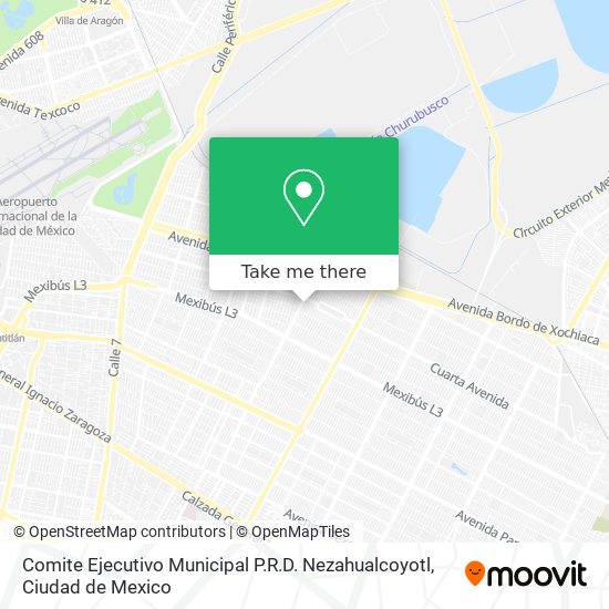 Comite Ejecutivo Municipal P.R.D. Nezahualcoyotl map