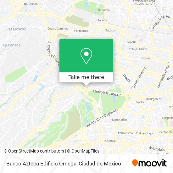 Banco Azteca Edificio Omega map