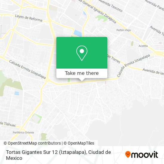 Mapa de Tortas Gigantes Sur 12 (Iztapalapa)