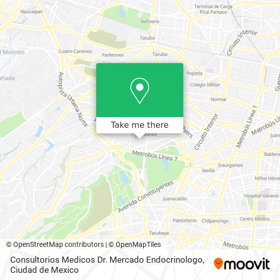 Consultorios Medicos Dr. Mercado Endocrinologo map