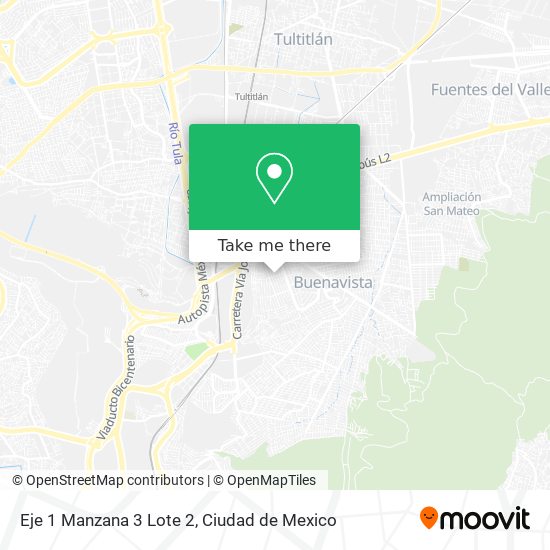 Eje 1 Manzana 3 Lote 2 map