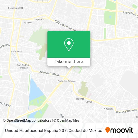 Unidad Habitacional España 207 map