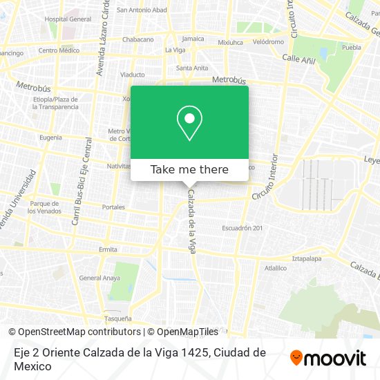 Eje 2 Oriente Calzada de la Viga 1425 map