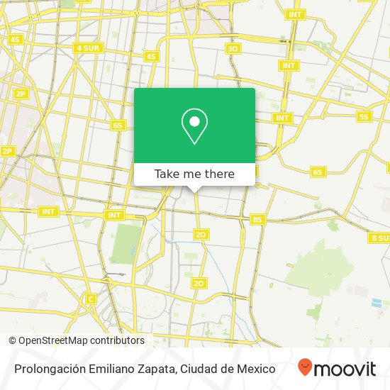 Prolongación Emiliano Zapata map