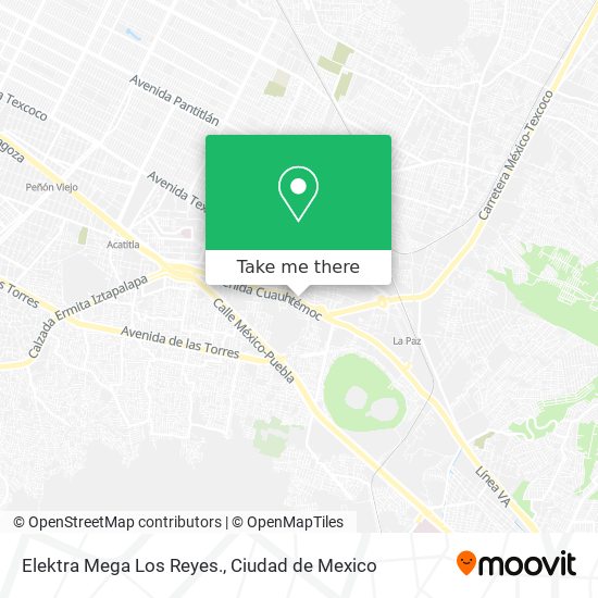 Mapa de Elektra Mega Los Reyes.