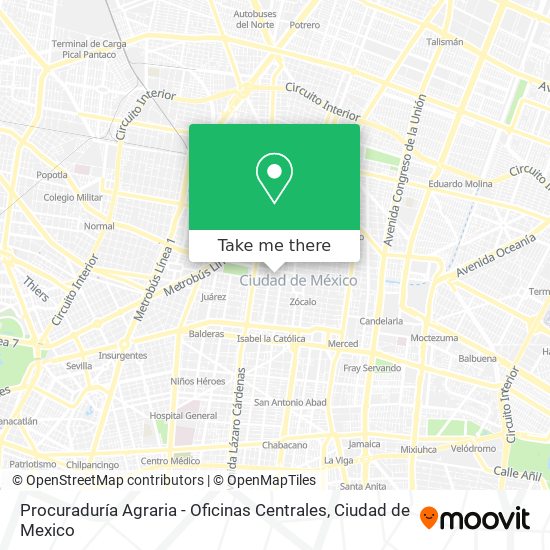 Procuraduría Agraria - Oficinas Centrales map