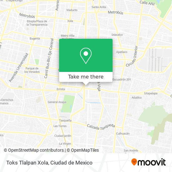 Mapa de Toks Tlalpan Xola