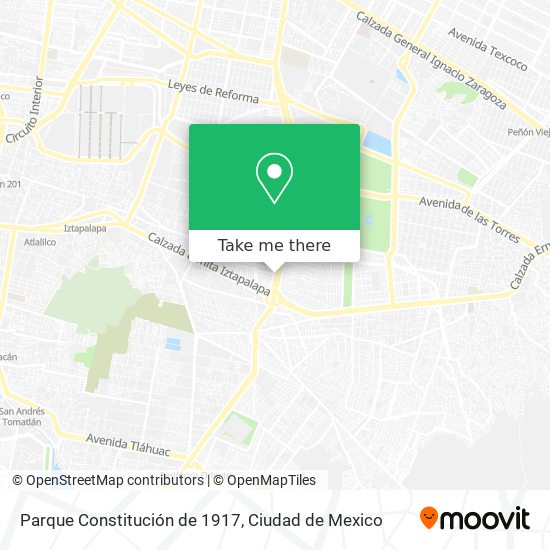 Parque Constitución de 1917 map