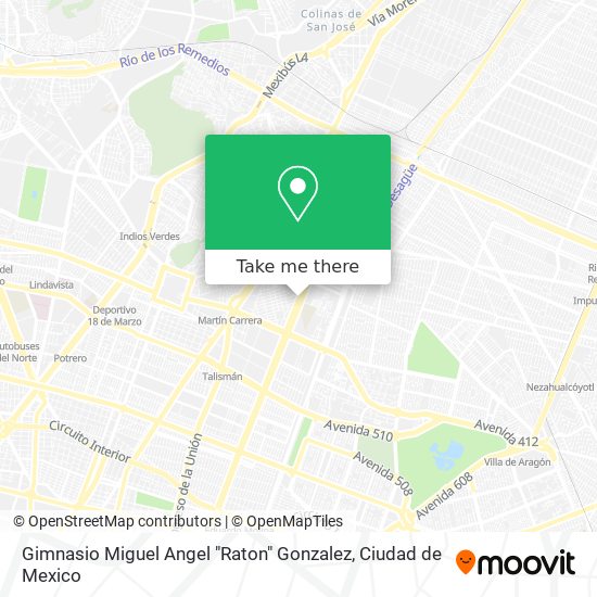 Gimnasio Miguel Angel "Raton" Gonzalez map