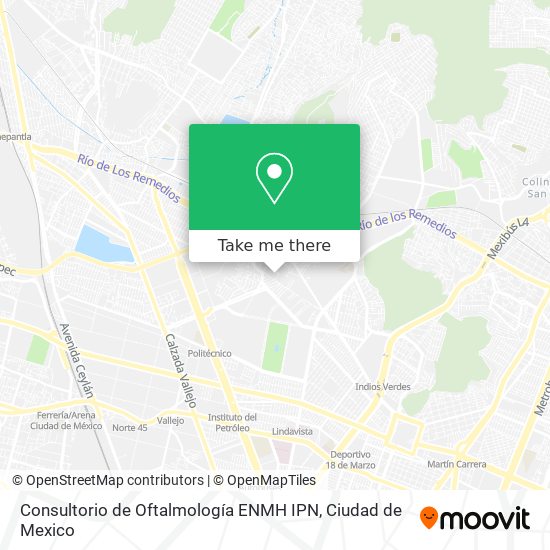 Consultorio de Oftalmología  ENMH IPN map