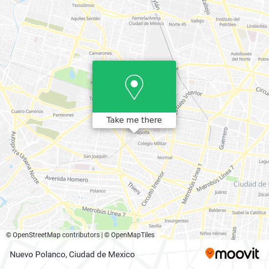 Nuevo Polanco map