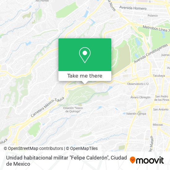 Unidad habitacional militar "Felipe Calderón" map