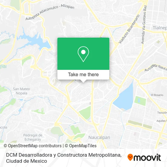 Mapa de DCM Desarrolladora y Constructora Metropolitana