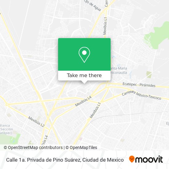 Calle 1a. Privada de Pino Suárez map