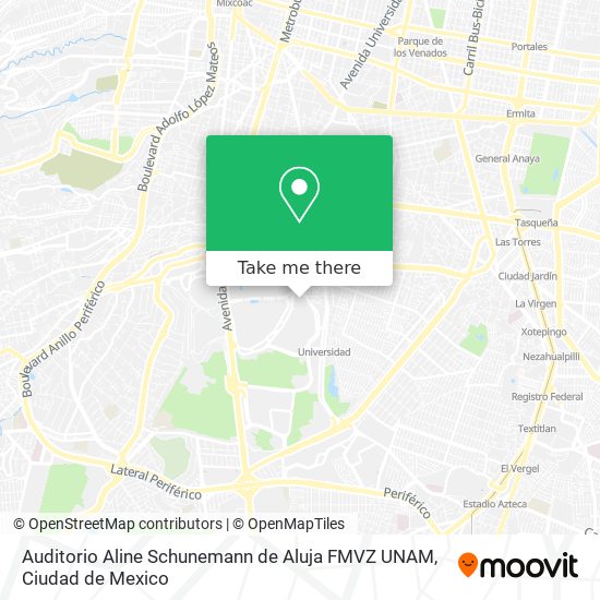 Auditorio Aline Schunemann de Aluja FMVZ UNAM map