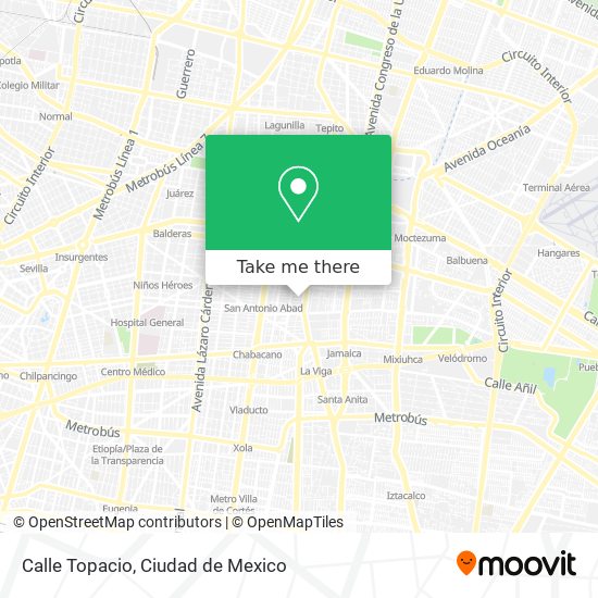 Calle Topacio map