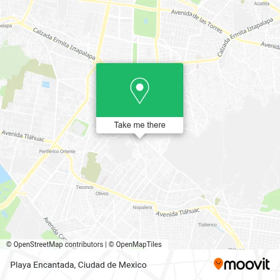 Playa Encantada map