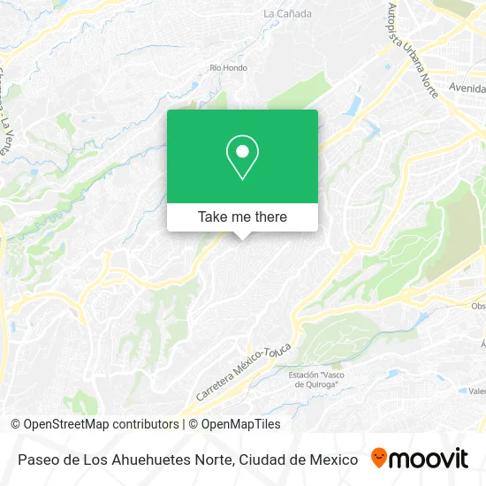 Paseo de Los Ahuehuetes Norte map