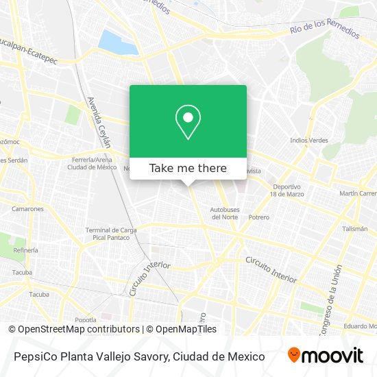 PepsiCo Planta Vallejo Savory map