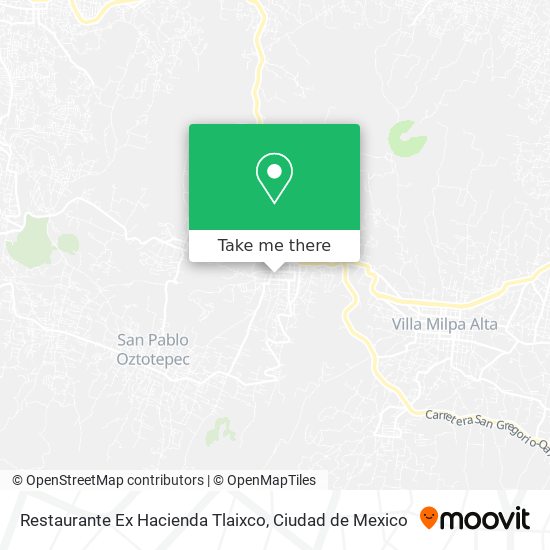 Mapa de Restaurante Ex Hacienda Tlaixco