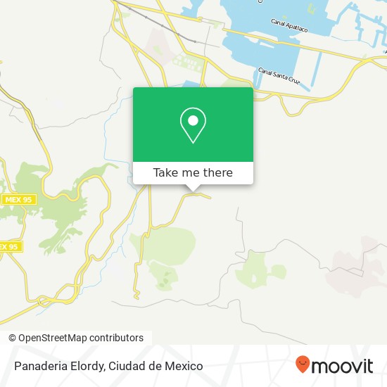 Mapa de Panaderia Elordy, Avenida Benito Juárez Campamento San Andrés Ahuayucan Xochimilco