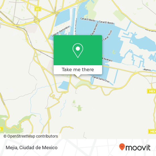Mejia, Camino a Nativitas Campamento Xaltocan 16090 Xochimilco, Distrito Federal map