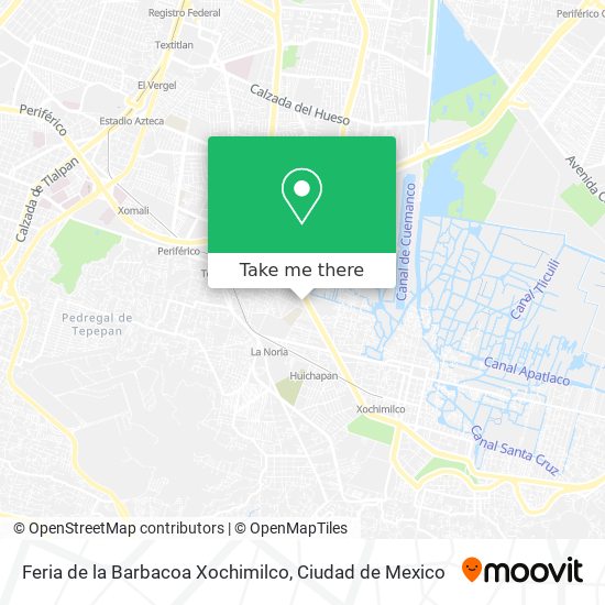 Mapa de Feria de la Barbacoa Xochimilco