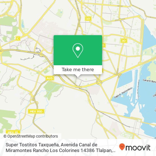 Super Tostitos Taxqueña, Avenida Canal de Miramontes Rancho Los Colorines 14386 Tlalpan, Ciudad de México map