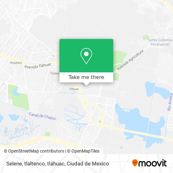 Selene, tlaltenco, tláhuac map