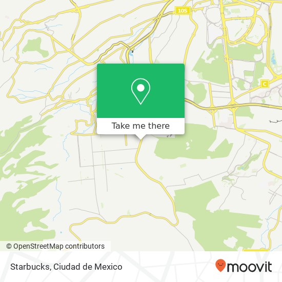 Mapa de Starbucks, Carretera Picacho Ajusco Lomas de Padierna 14240 Tlalpan, Distrito Federal