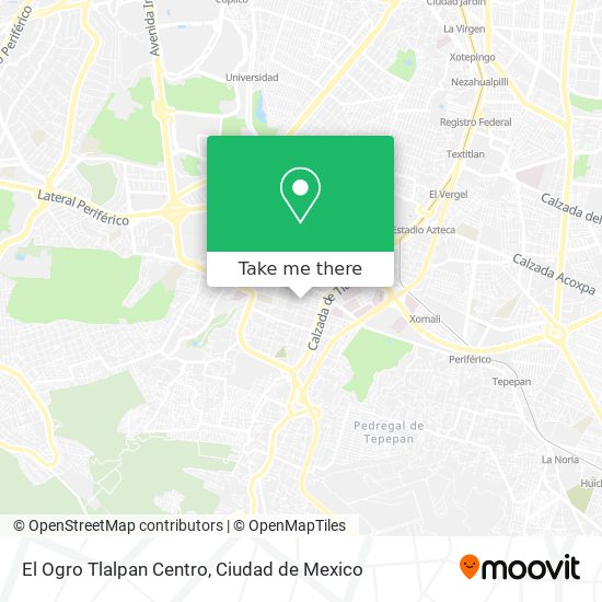 Mapa de El Ogro Tlalpan Centro