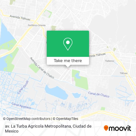 av. La Turba Agrícola Metropolitana map