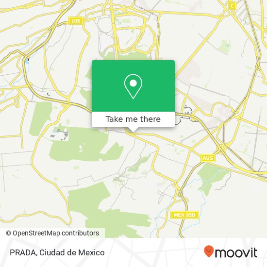 PRADA, Avenida San Fernando Peña Pobre 14060 Tlalpan, Distrito Federal map