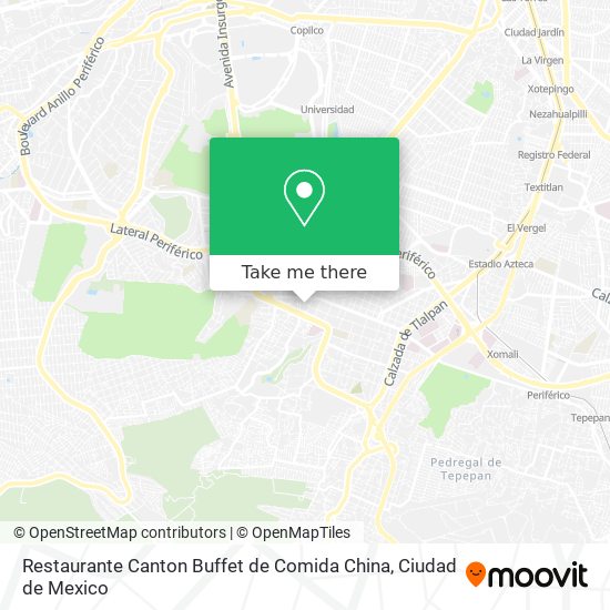 How to get to Restaurante Canton Buffet de Comida China in Alvaro Obregón  by Bus or Train?
