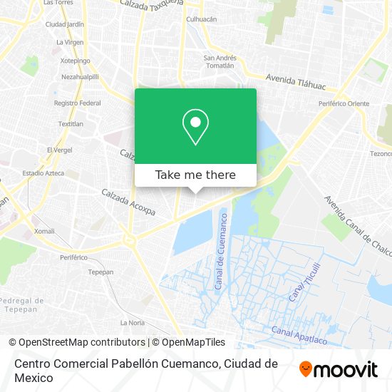 Centro Comercial Pabellón Cuemanco map