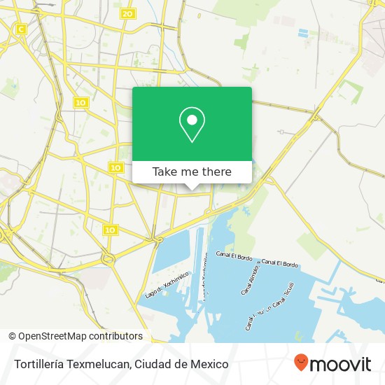 Mapa de Tortillería Texmelucan, Avenida Hacienda Texmelucan Fracc Villa Quietud 04960 Coyoacán, Distrito Federal