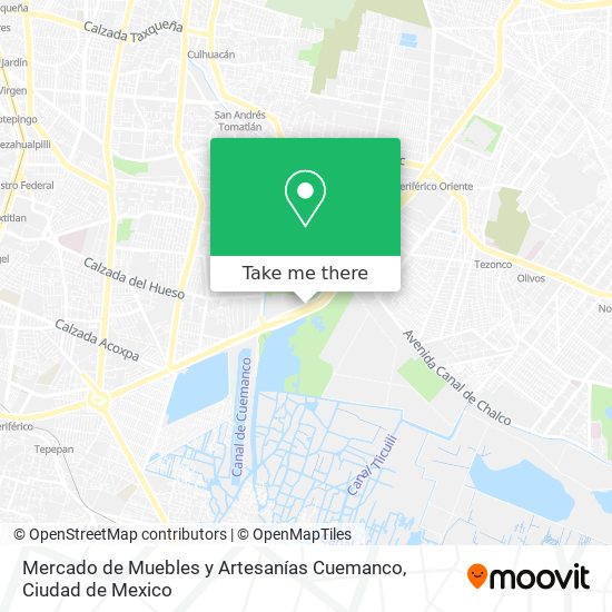 Mercado de Muebles y Artesanías Cuemanco map