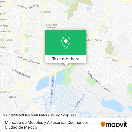 Mapa de Mercado de Muebles y Artesanías Cuemanco