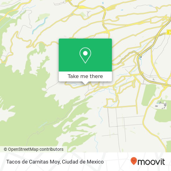 Tacos de Carnitas Moy, Nogal Pueblo Nuevo Alto 10640 La Magdalena Contreras, Distrito Federal map