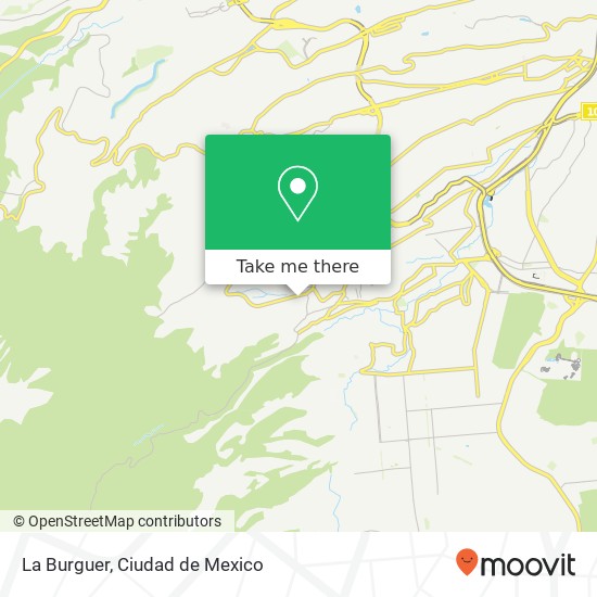 La Burguer, Nogal Pueblo Nuevo Alto 10640 La Magdalena Contreras, Distrito Federal map