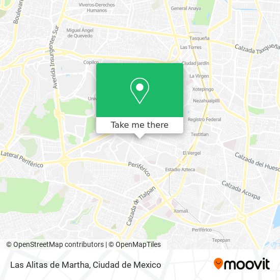 Mapa de Las Alitas de Martha