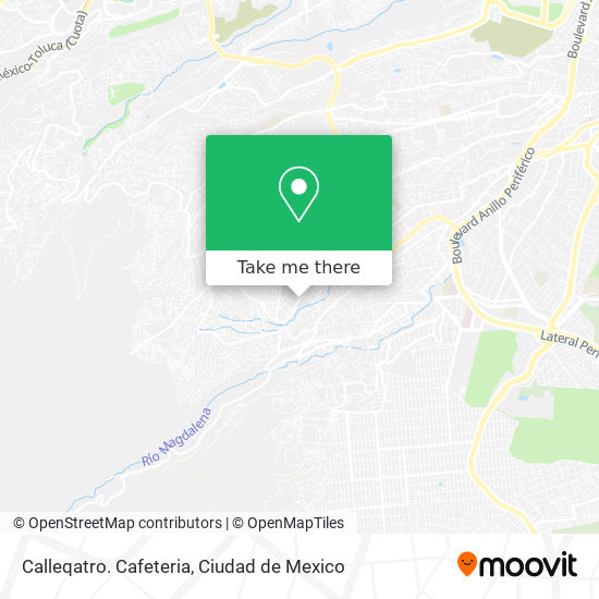 Calleqatro. Cafeteria map