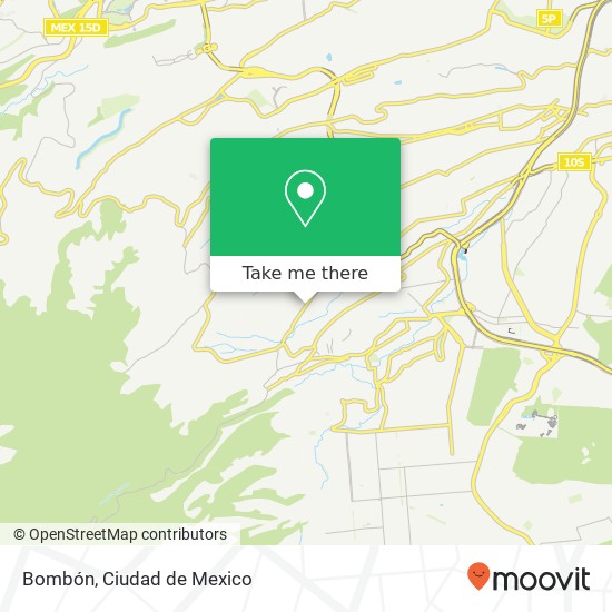 Bombón, Avenida San Jerónimo El Toro 10610 La Magdalena Contreras, Distrito Federal map