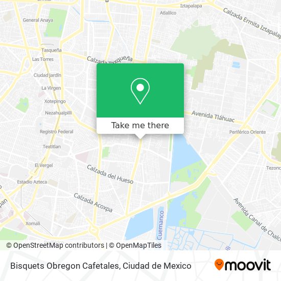 Bisquets Obregon Cafetales map