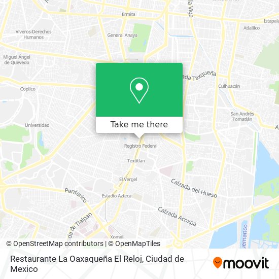 Restaurante La Oaxaqueña El Reloj map
